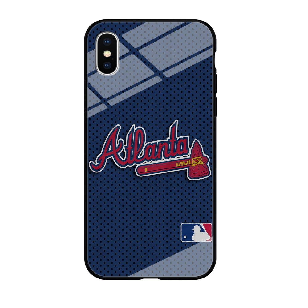 Baseball Atlanta Braves MLB 002 iPhone Xs Max Case-Tempered Glass Case-Xtracase