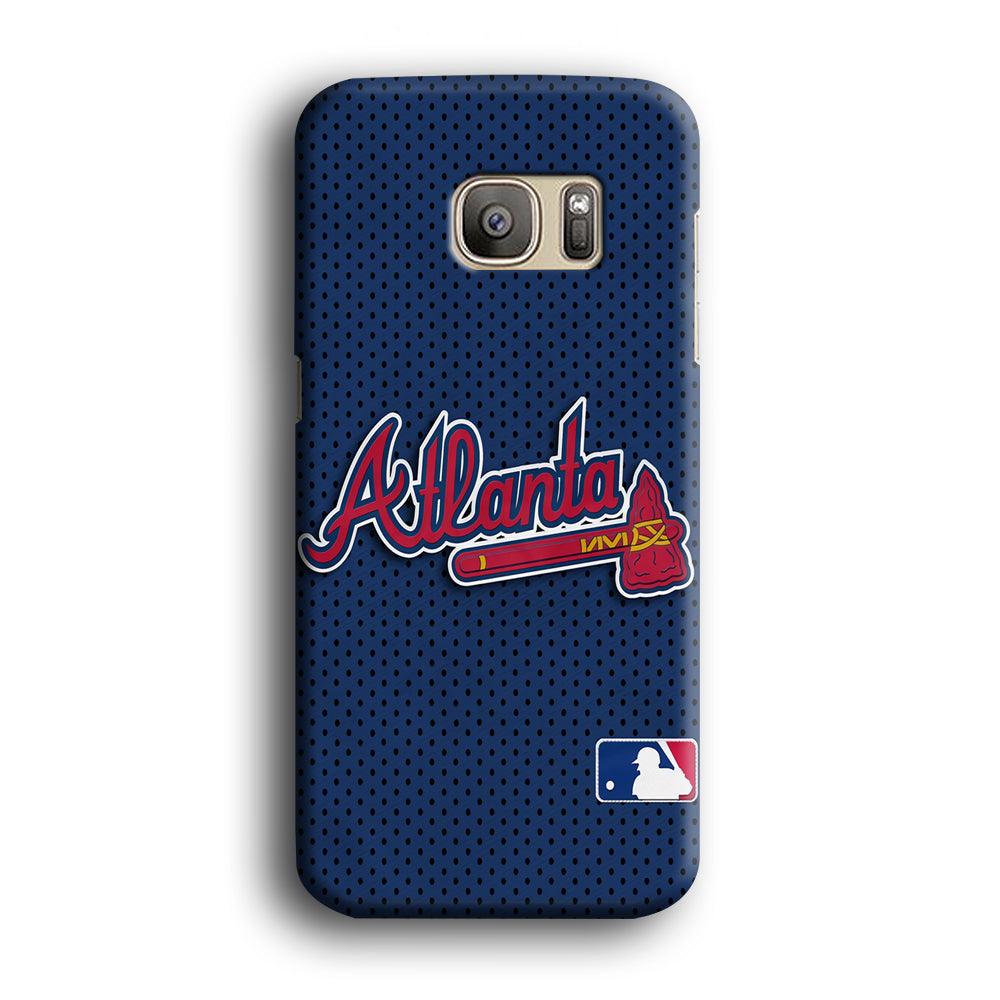 Baseball Atlanta Braves MLB 002 Samsung Galaxy S7 Edge Case-Plastic / Full Wrap (3D Case)-Xtracase