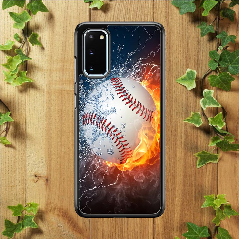 Baseball Ball Cool Art Samsung Galaxy S20 Case-Plastic / Full Wrap (3D Case)-Xtracase
