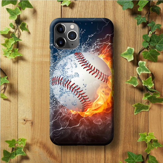 Baseball Ball Cool Art iPhone 11 Pro Case-Plastic / Full Wrap (3D Case)-Xtracase