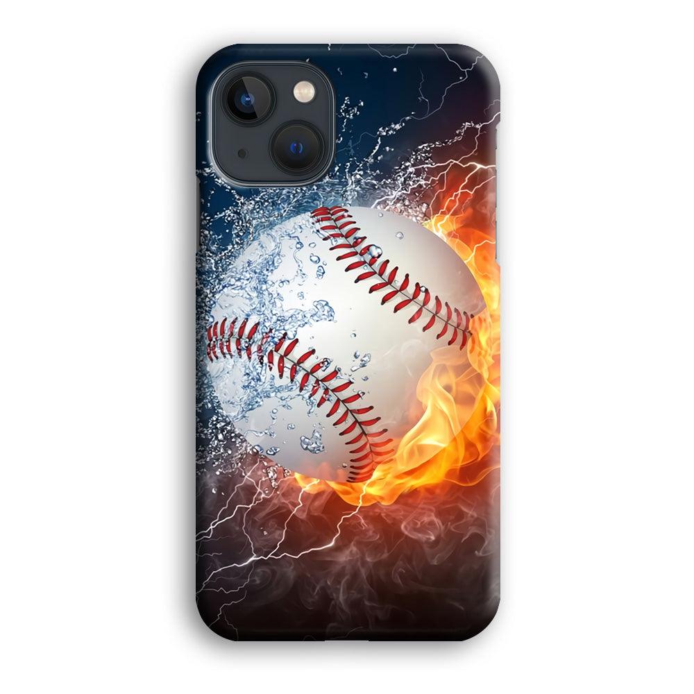 Baseball Ball Cool Art iPhone 13 Mini Case-Plastic / Full Wrap (3D Case)-Xtracase