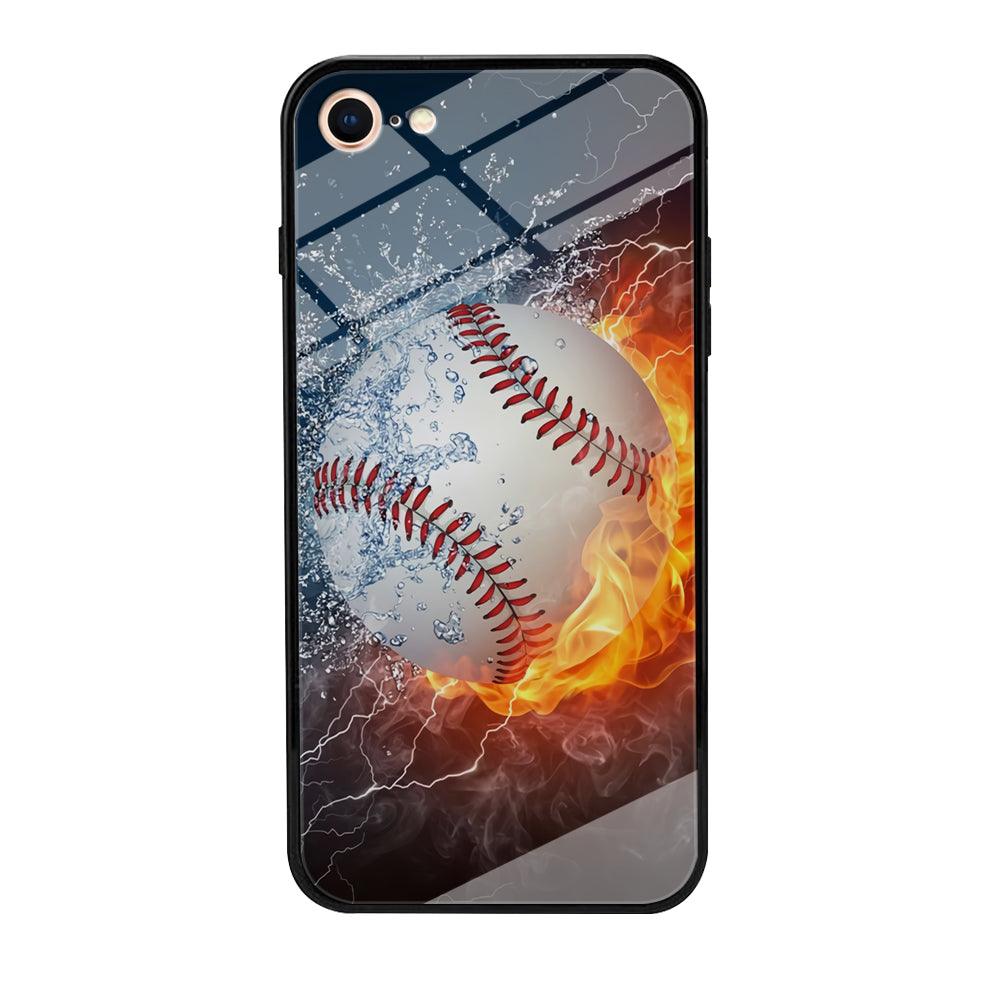 Baseball Ball Cool Art iPhone 7 Case-Tempered Glass Case-Xtracase