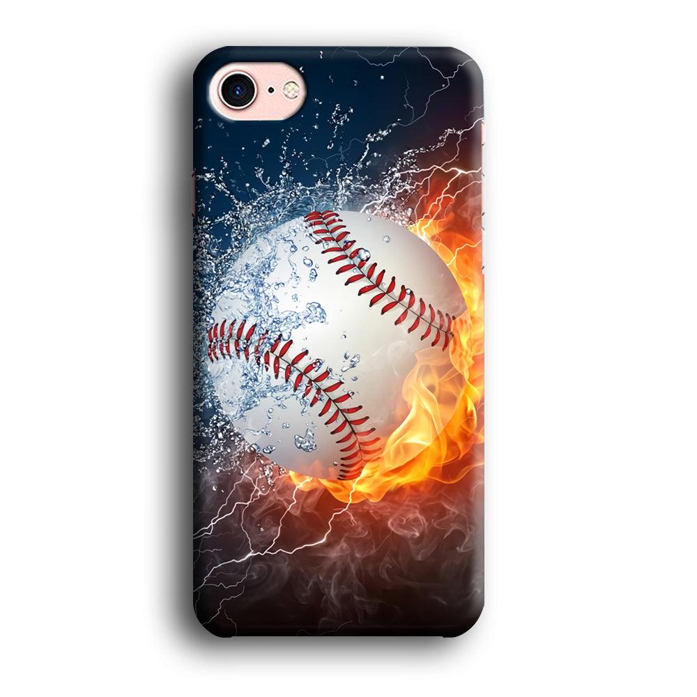 Baseball Ball Cool Art iPhone 7 Case-Plastic / Full Wrap (3D Case)-Xtracase
