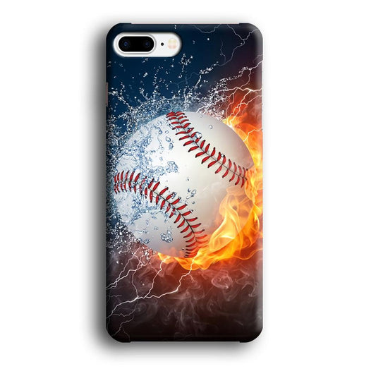 Baseball Ball Cool Art iPhone 8 Plus Case-Plastic / Full Wrap (3D Case)-Xtracase