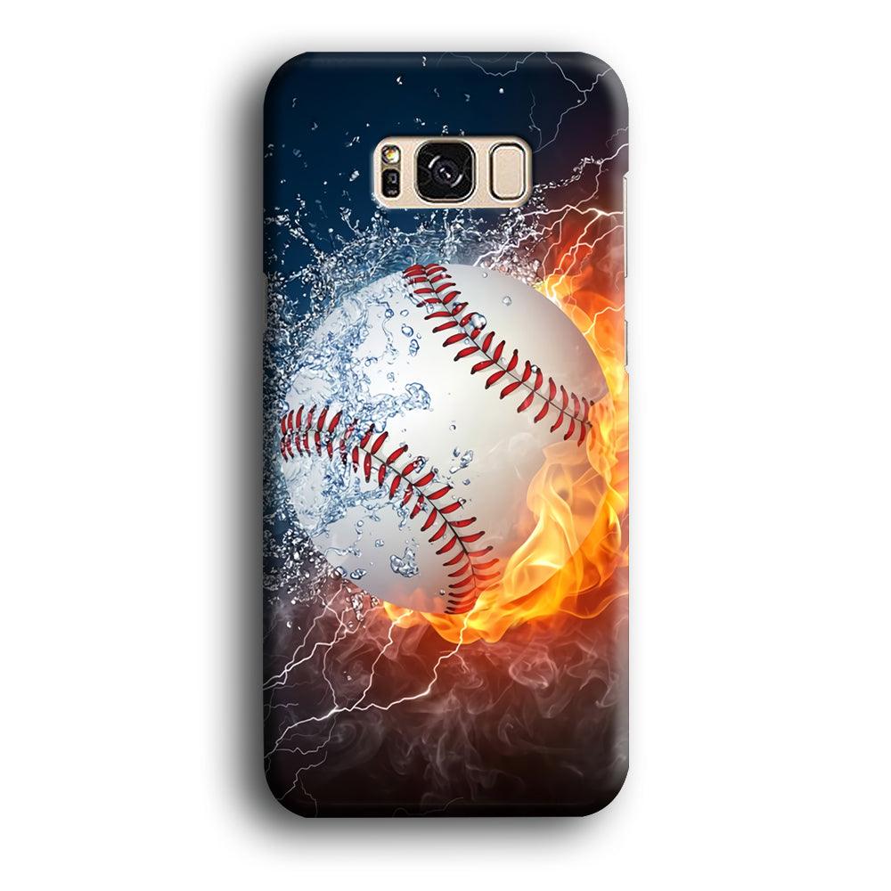 Baseball Ball Cool Art Samsung Galaxy S8 Case-Plastic / Full Wrap (3D Case)-Xtracase