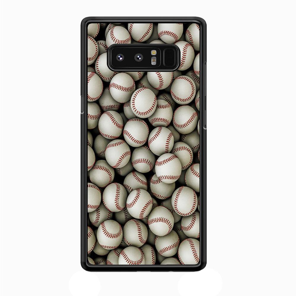 Baseball Ball Pattern Samsung Galaxy Note 8 Case-Plastic / Full Wrap (3D Case)-Xtracase