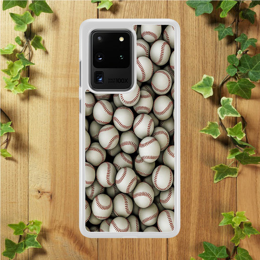 Baseball Ball Pattern Samsung Galaxy S20 Ultra Case