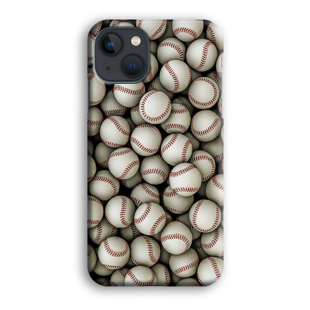 Baseball Ball Pattern iPhone 13 Mini Case-Plastic / Full Wrap (3D Case)-Xtracase