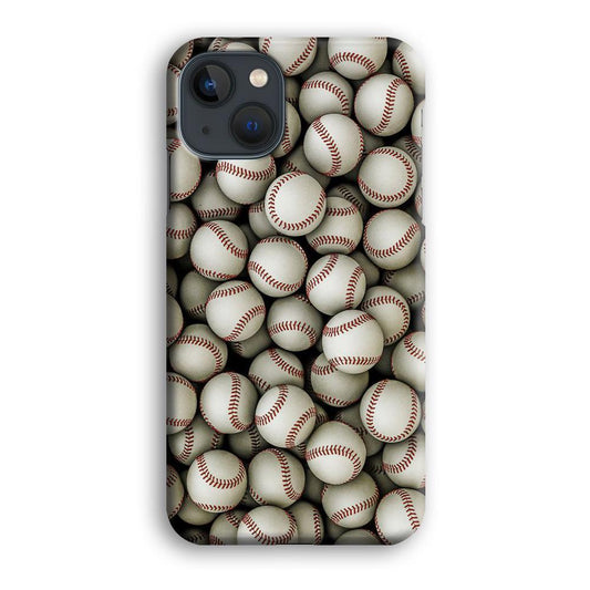 Baseball Ball Pattern iPhone 13 Mini Case-Plastic / Full Wrap (3D Case)-Xtracase
