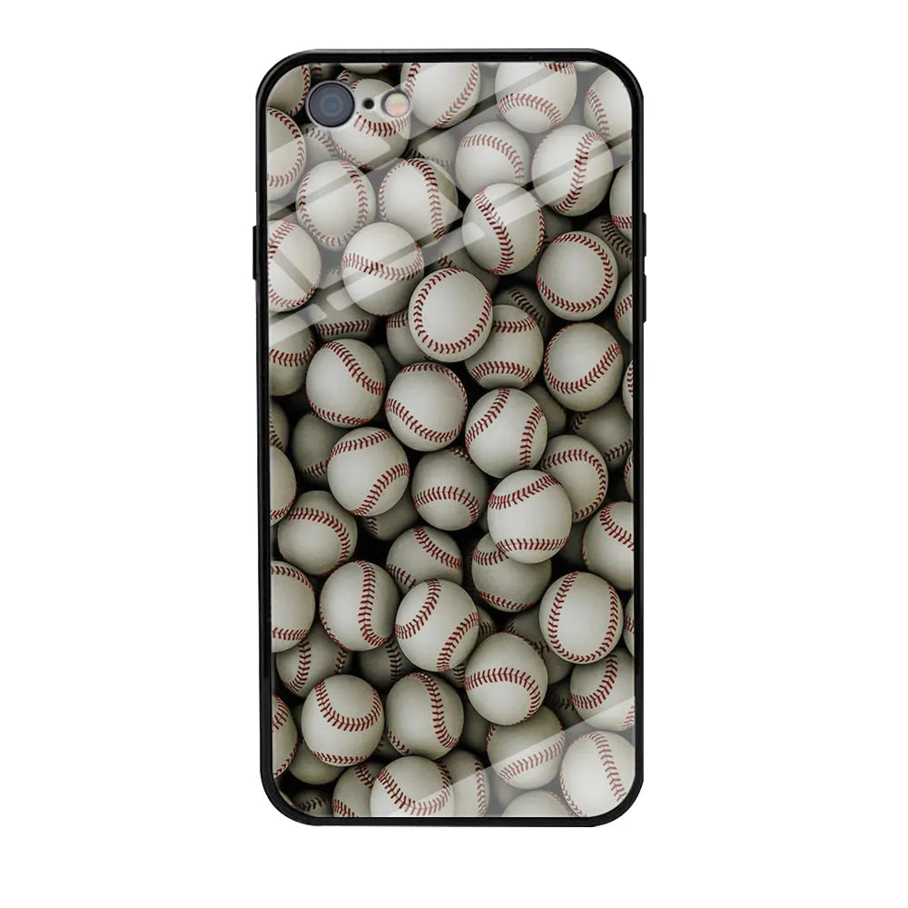 Baseball Ball Pattern iPhone 6 Plus | 6s Plus Case-Tempered Glass Case-Xtracase