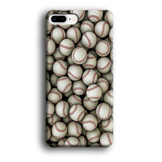 Baseball Ball Pattern iPhone 8 Plus Case-Plastic / Full Wrap (3D Case)-Xtracase