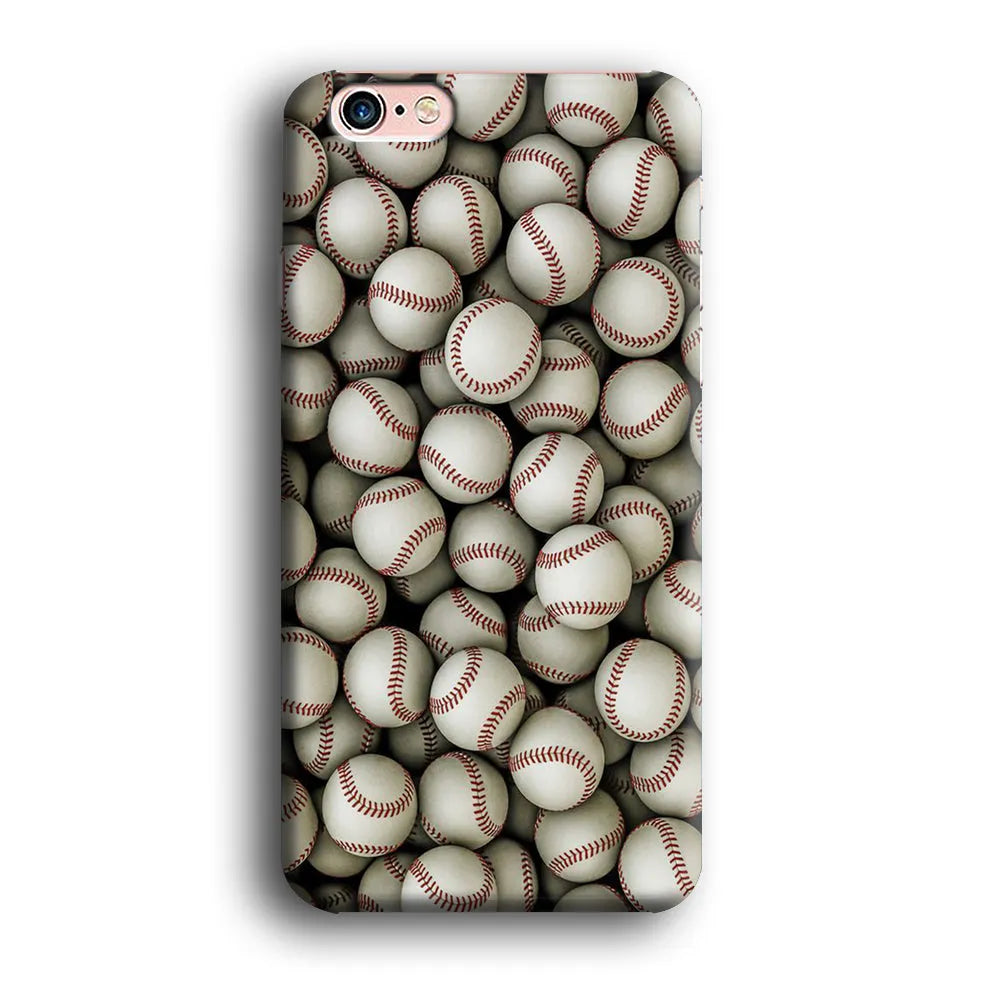 Baseball Ball Pattern iPhone 6 Plus | 6s Plus Case-Plastic / Full Wrap (3D Case)-Xtracase