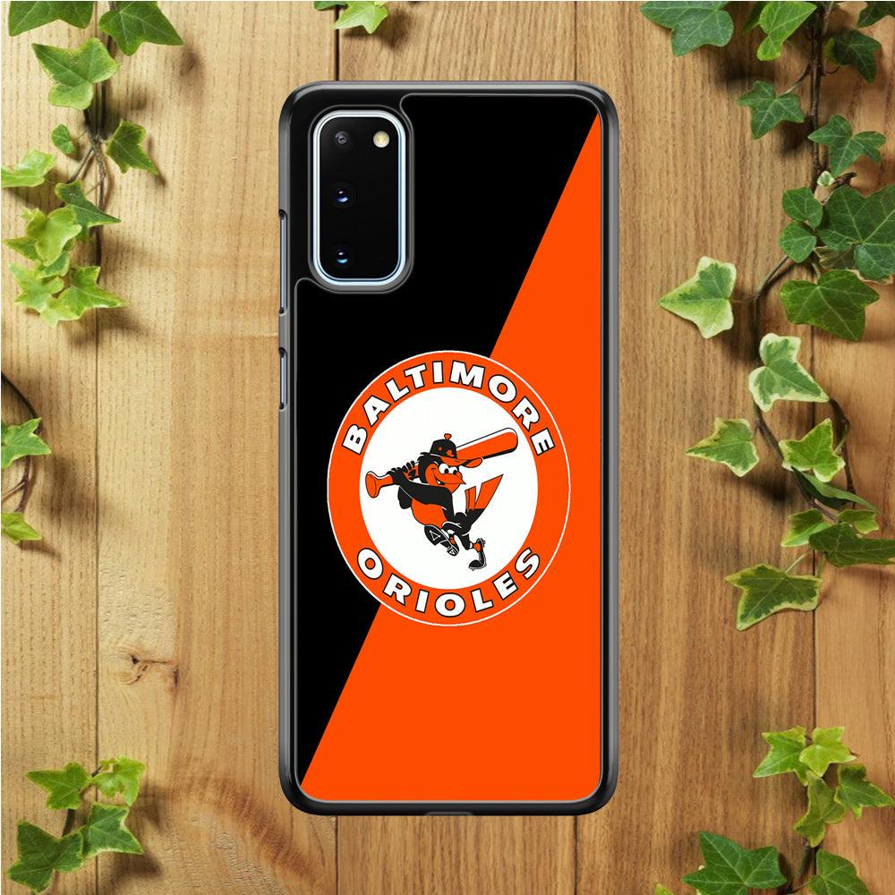 Baseball Baltimore Orioles MLB 001 Samsung Galaxy S20 Case-Rubber / White (2D Case)-Xtracase