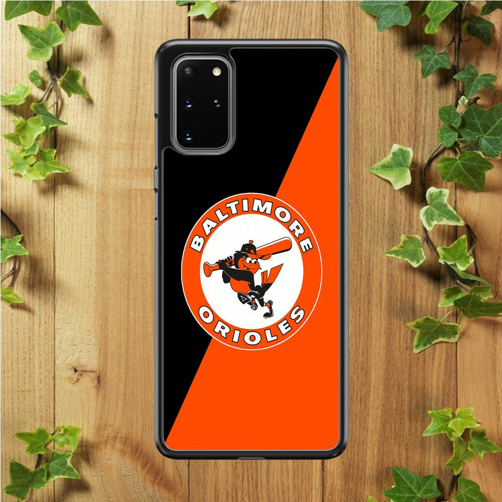 Baseball Baltimore Orioles MLB 001 Samsung Galaxy S20 Plus Case-Rubber / White (2D Case)-Xtracase