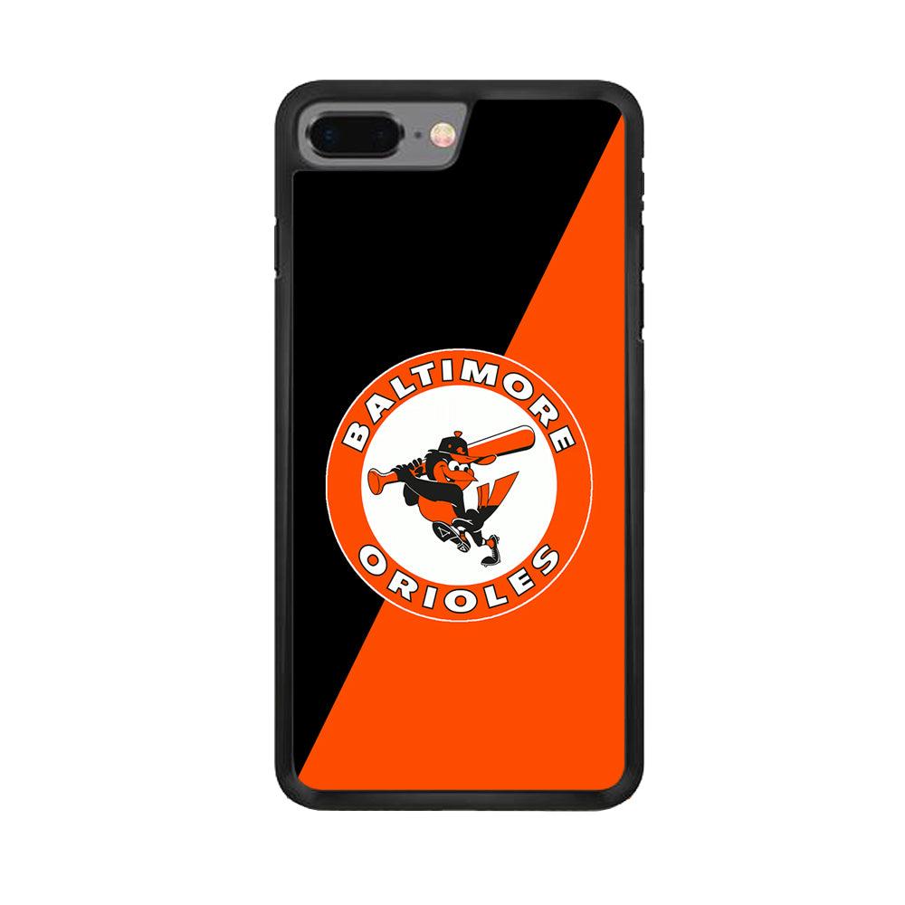 Baseball Baltimore Orioles MLB 001 iPhone 7 Plus Case-Rubber / Black (2D Case)-Xtracase