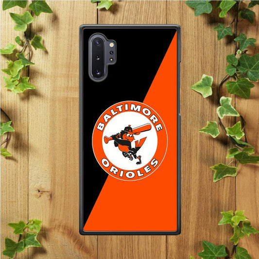 Baseball Baltimore Orioles MLB 001 Samsung Galaxy Note 10 Plus Case-Rubber / White (2D Case)-Xtracase