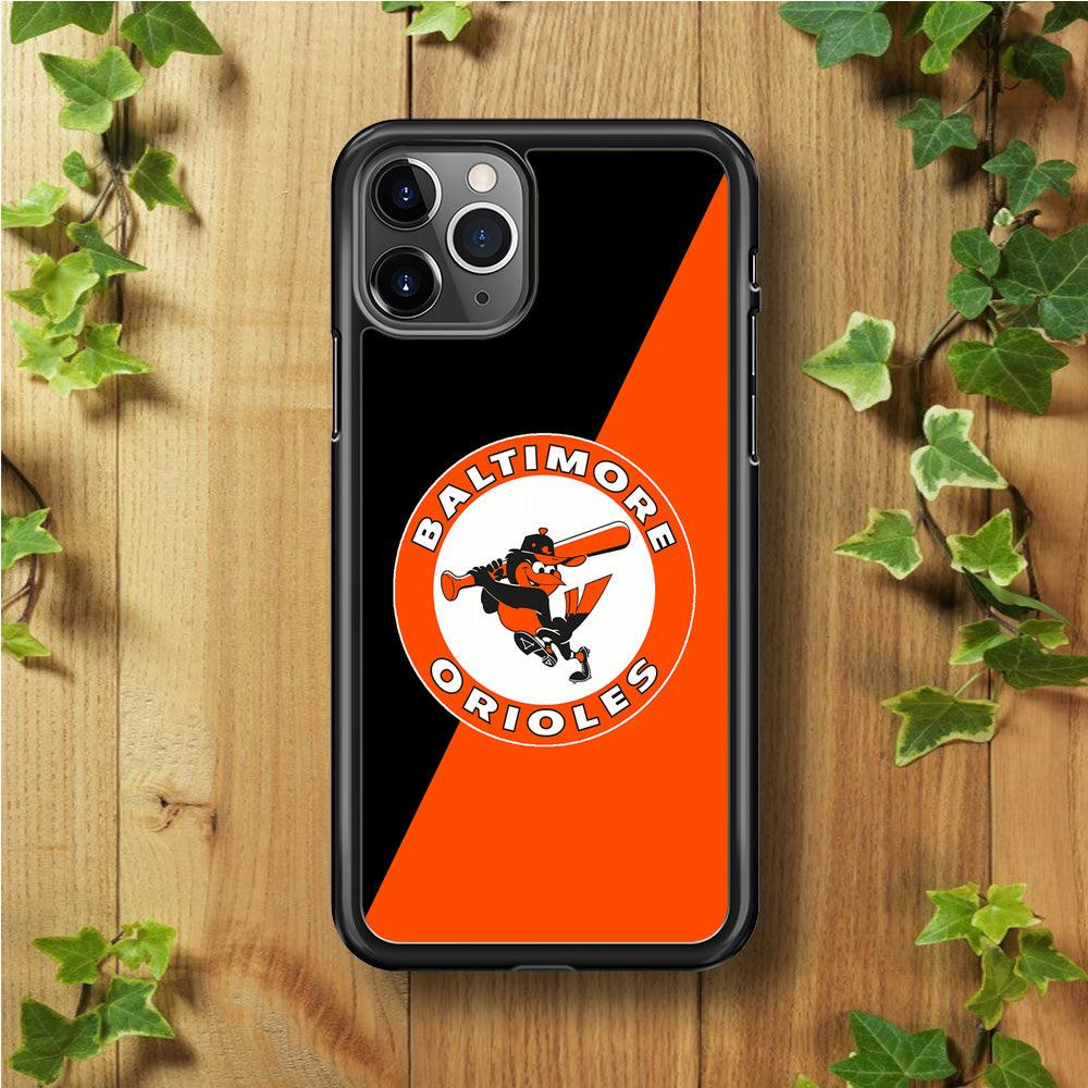 Baseball Baltimore Orioles MLB 001 iPhone 11 Pro Max Case-Rubber / Black (2D Case)-Xtracase