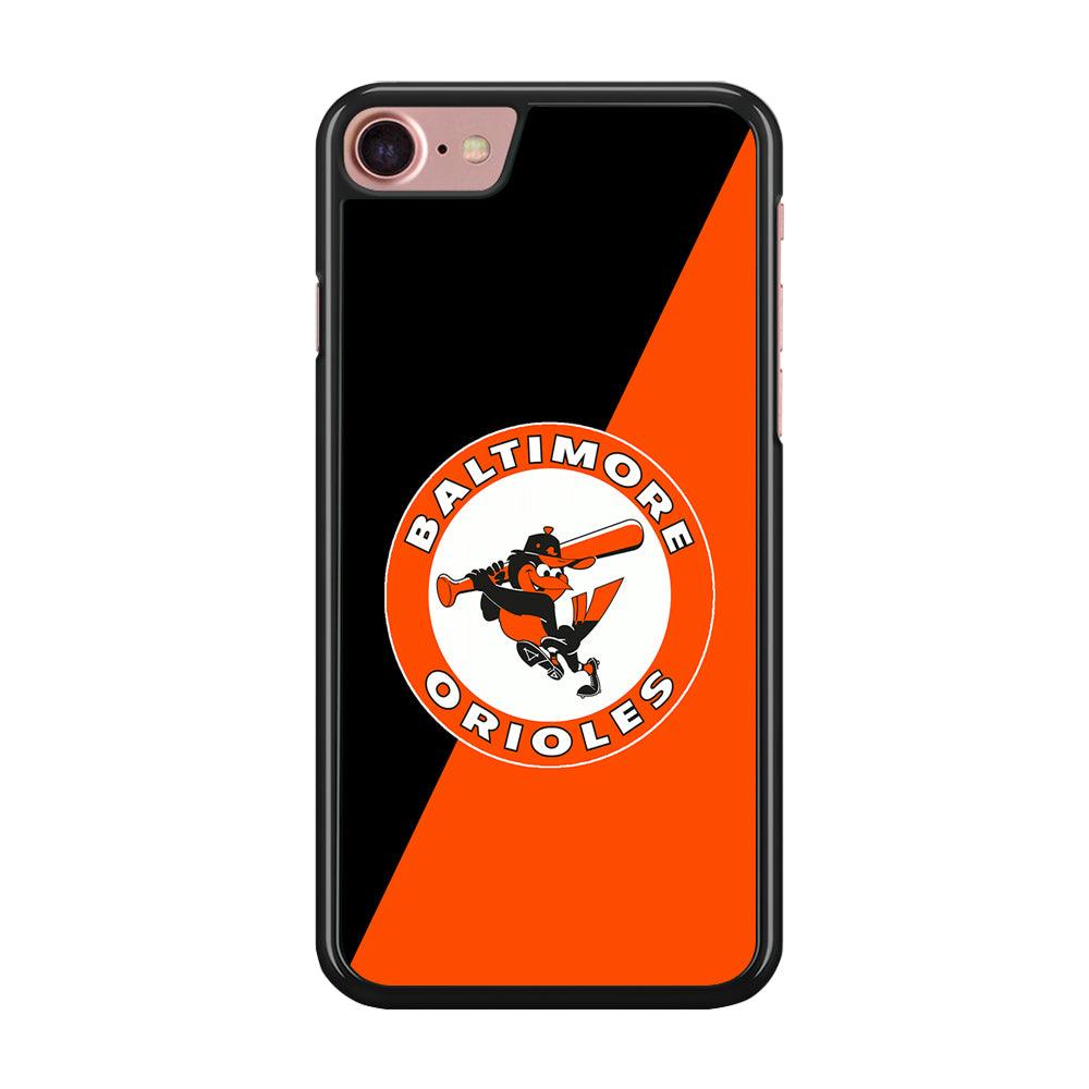 Baseball Baltimore Orioles MLB 001 iPhone SE 2020 Case-Rubber / Black (2D Case)-Xtracase