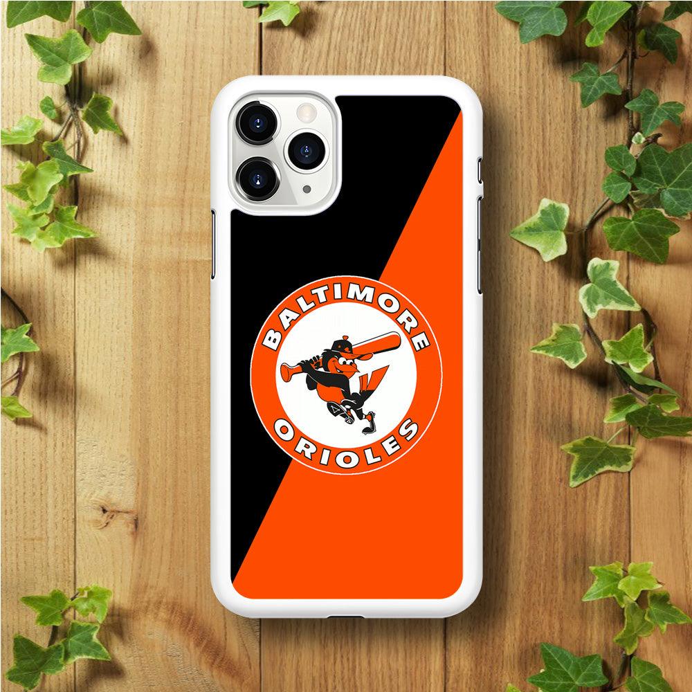 Baseball Baltimore Orioles MLB 001 iPhone 11 Pro Case-Rubber / White (2D Case)-Xtracase