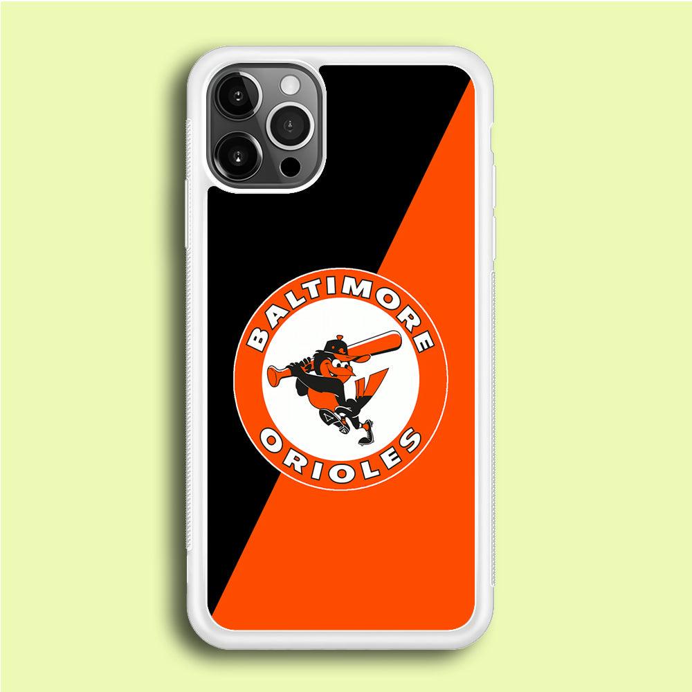 Baseball Baltimore Orioles MLB 001 iPhone 12 Pro Case-Rubber / White (2D Case)-Xtracase