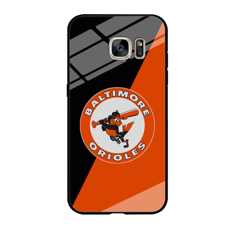 Baseball Baltimore Orioles MLB 001 Samsung Galaxy S7 Edge Case-Tempered Glass Case-Xtracase