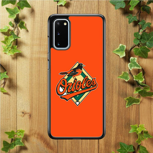 Baseball Baltimore Orioles MLB 002 Samsung Galaxy S20 Case-Rubber / White (2D Case)-Xtracase
