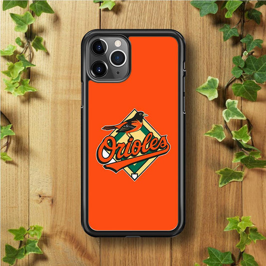 Baseball Baltimore Orioles MLB 002 iPhone 11 Pro Max Case-Rubber / Black (2D Case)-Xtracase