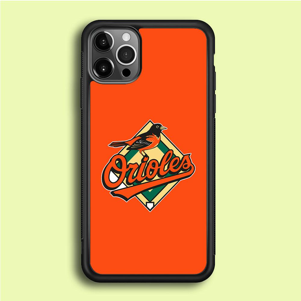 Baseball Baltimore Orioles MLB 002 iPhone 12 Pro Case-Rubber / Black (2D Case)-Xtracase