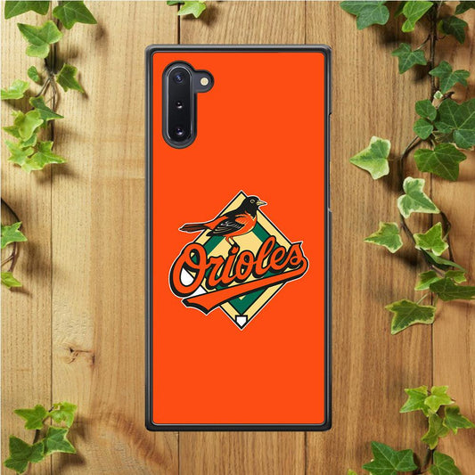 Baseball Baltimore Orioles MLB 002 Samsung Galaxy Note 10 Case-Rubber / Black (2D Case)-Xtracase