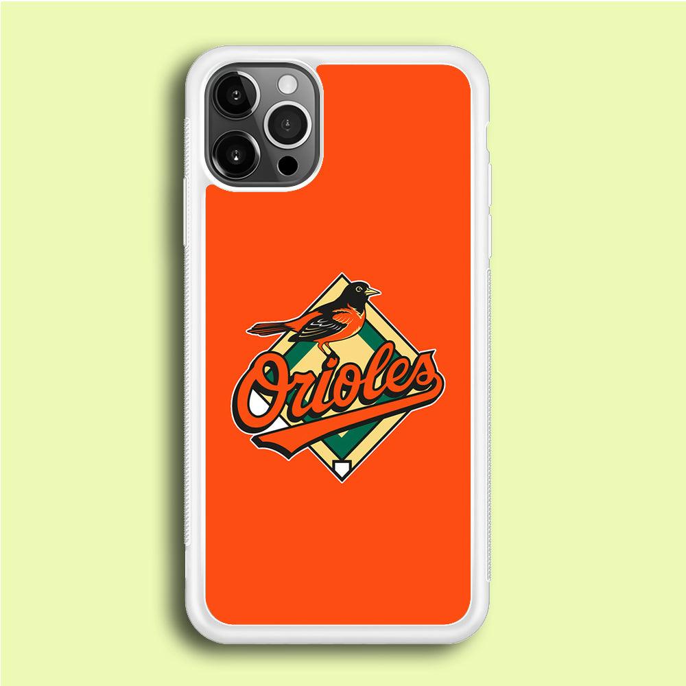Baseball Baltimore Orioles MLB 002 iPhone 12 Pro Max Case-Rubber / White (2D Case)-Xtracase