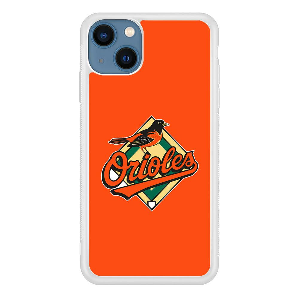Baseball Baltimore Orioles MLB 002 iPhone 13 Mini Case-Rubber / White (2D Case)-Xtracase