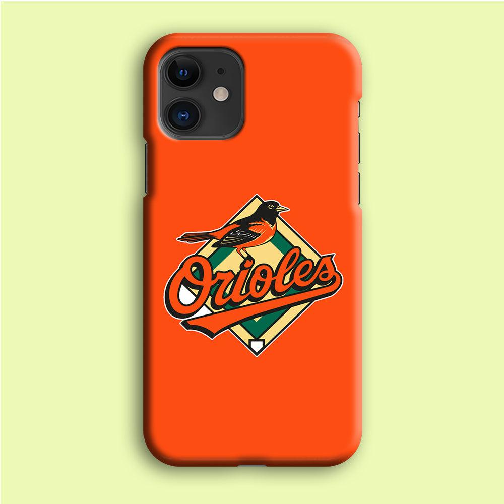 Baseball Baltimore Orioles MLB 002 iPhone 12 Case-Plastic / Full Wrap (3D Case)-Xtracase