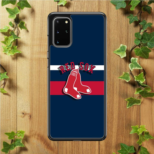 Baseball Boston Red Sox MLB 001 Samsung Galaxy S20 Plus Case-Rubber / Black (2D Case)-Xtracase