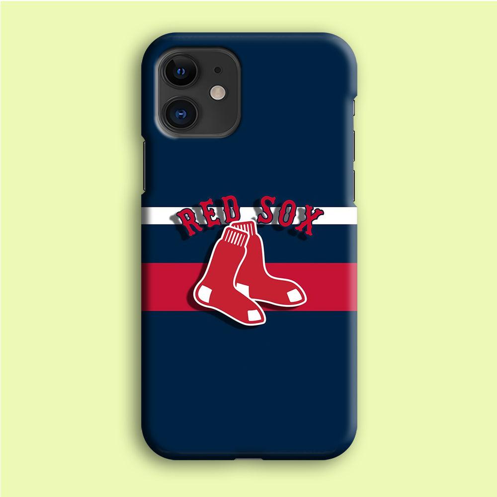 Baseball Boston Red Sox MLB 001 iPhone 12 Case-Plastic / Full Wrap (3D Case)-Xtracase