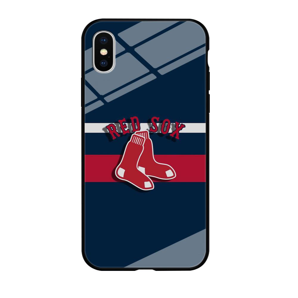 Baseball Boston Red Sox MLB 001 iPhone Xs Max Case-Tempered Glass Case-Xtracase