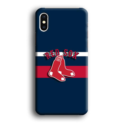 Baseball Boston Red Sox MLB 001 iPhone X Case-Plastic / Full Wrap (3D Case)-Xtracase