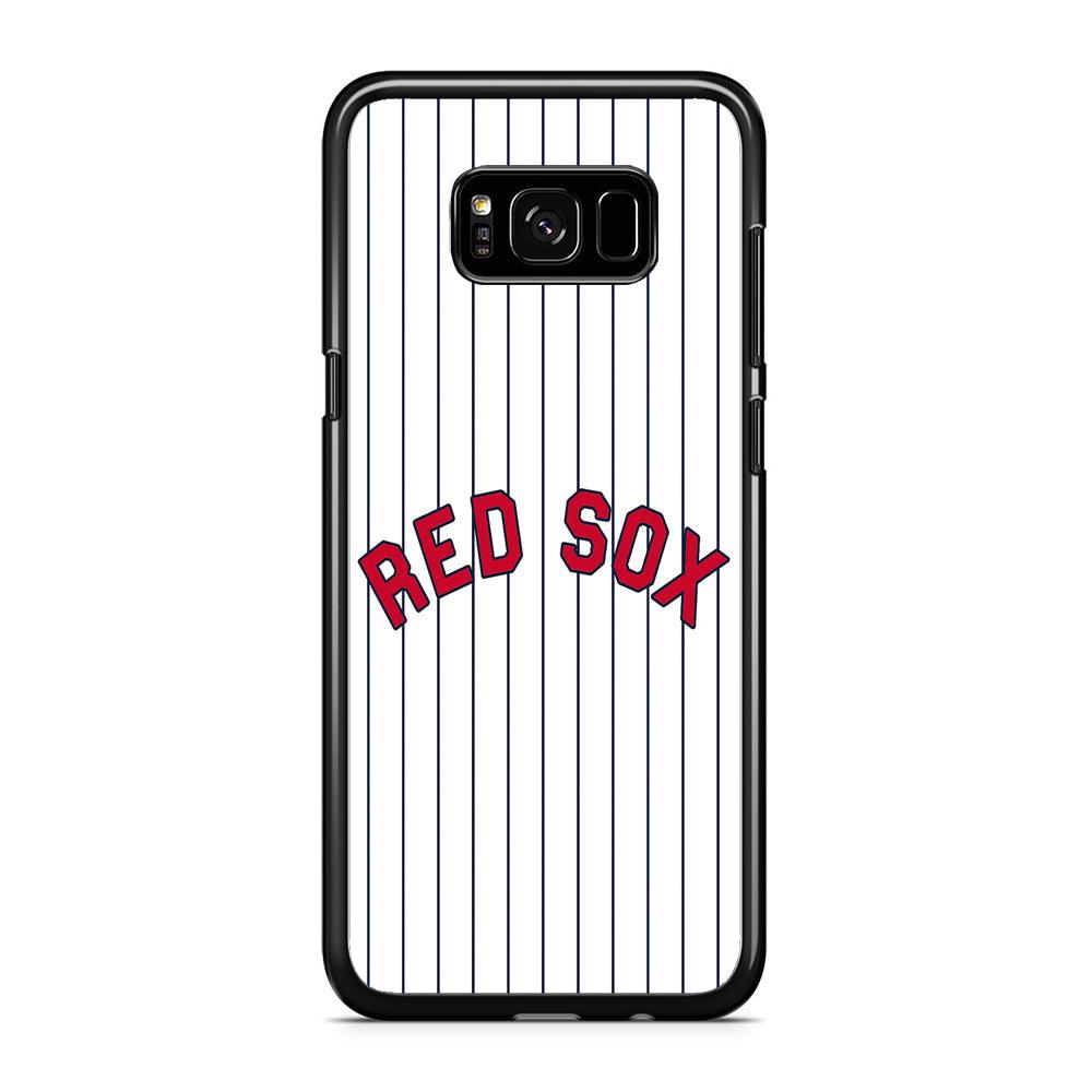 Baseball Boston Red Sox MLB 002 Samsung Galaxy S8 Case-Rubber / Black (2D Case)-Xtracase