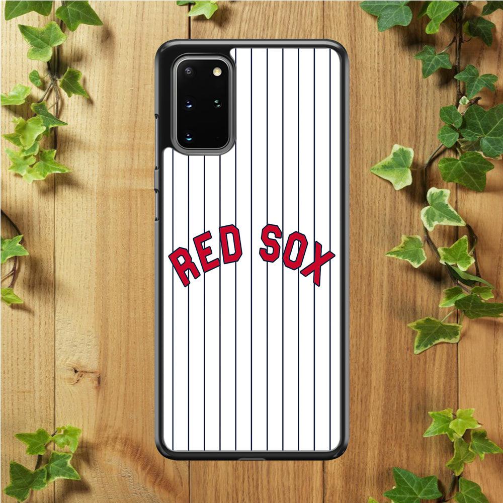 Baseball Boston Red Sox MLB 002 Samsung Galaxy S20 Plus Case-Rubber / Black (2D Case)-Xtracase