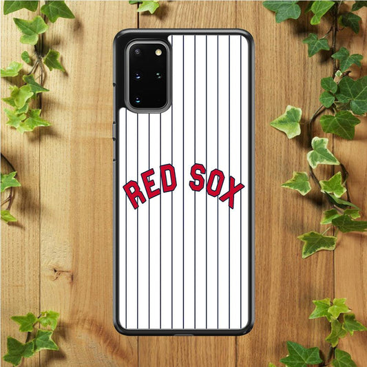 Baseball Boston Red Sox MLB 002 Samsung Galaxy S20 Plus Case-Rubber / Black (2D Case)-Xtracase