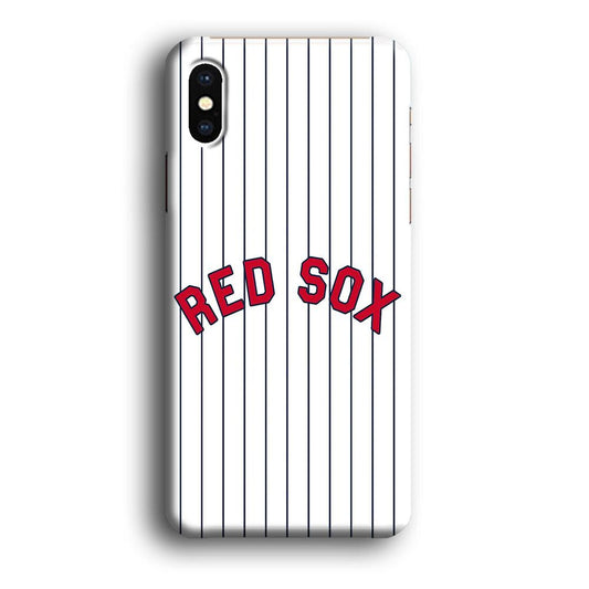 Baseball Boston Red Sox MLB 002 iPhone Xs Case-Plastic / Full Wrap (3D Case)-Xtracase