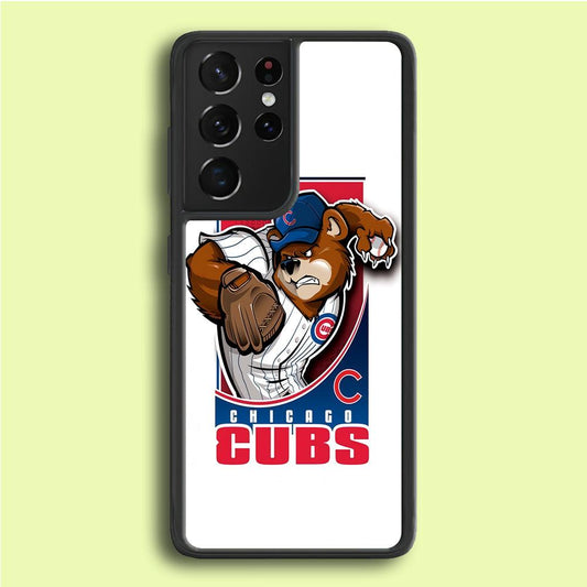 Baseball Chicago Cubs MLB 001 Samsung Galaxy S21 Ultra Case-Plastic / Full Wrap (3D Case)-Xtracase