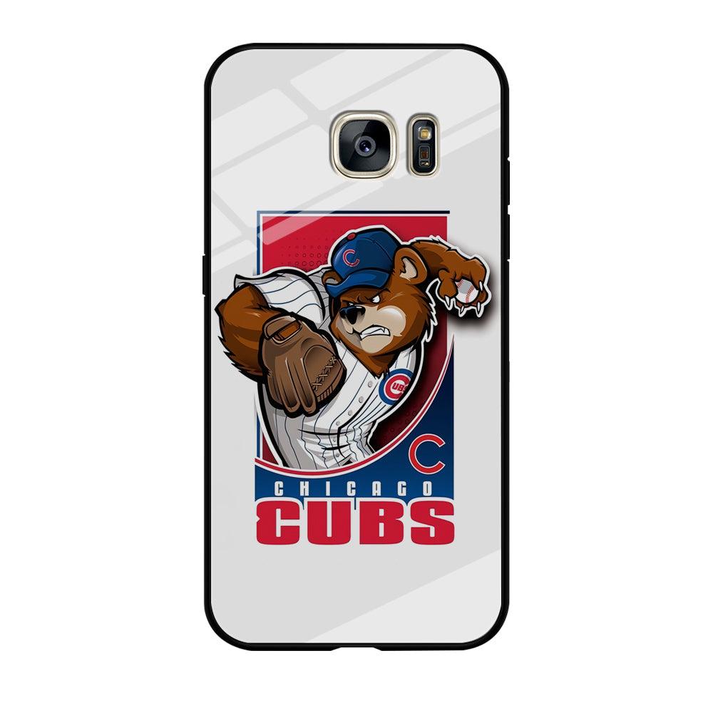 Baseball Chicago Cubs MLB 001 Samsung Galaxy S7 Edge Case-Tempered Glass Case-Xtracase