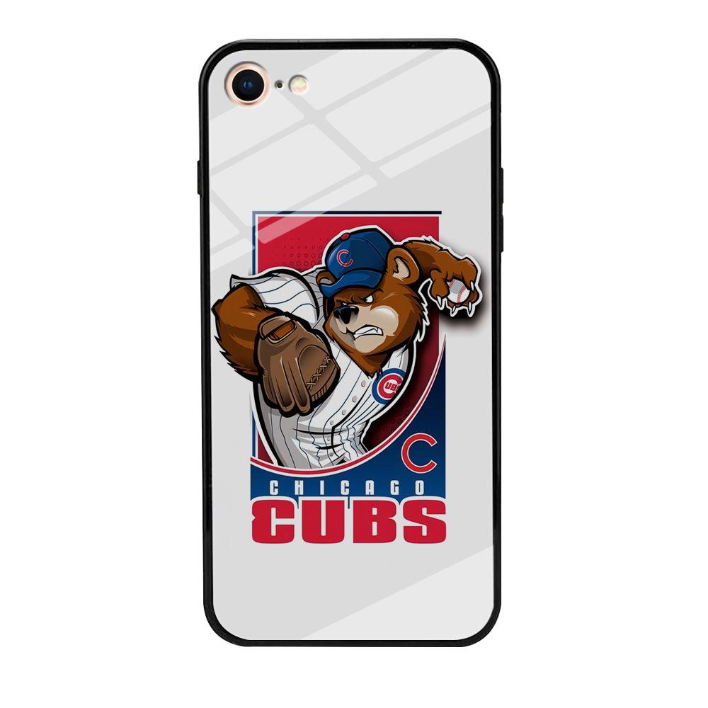 Baseball Chicago Cubs MLB 001 iPhone 8 Case-Tempered Glass Case-Xtracase