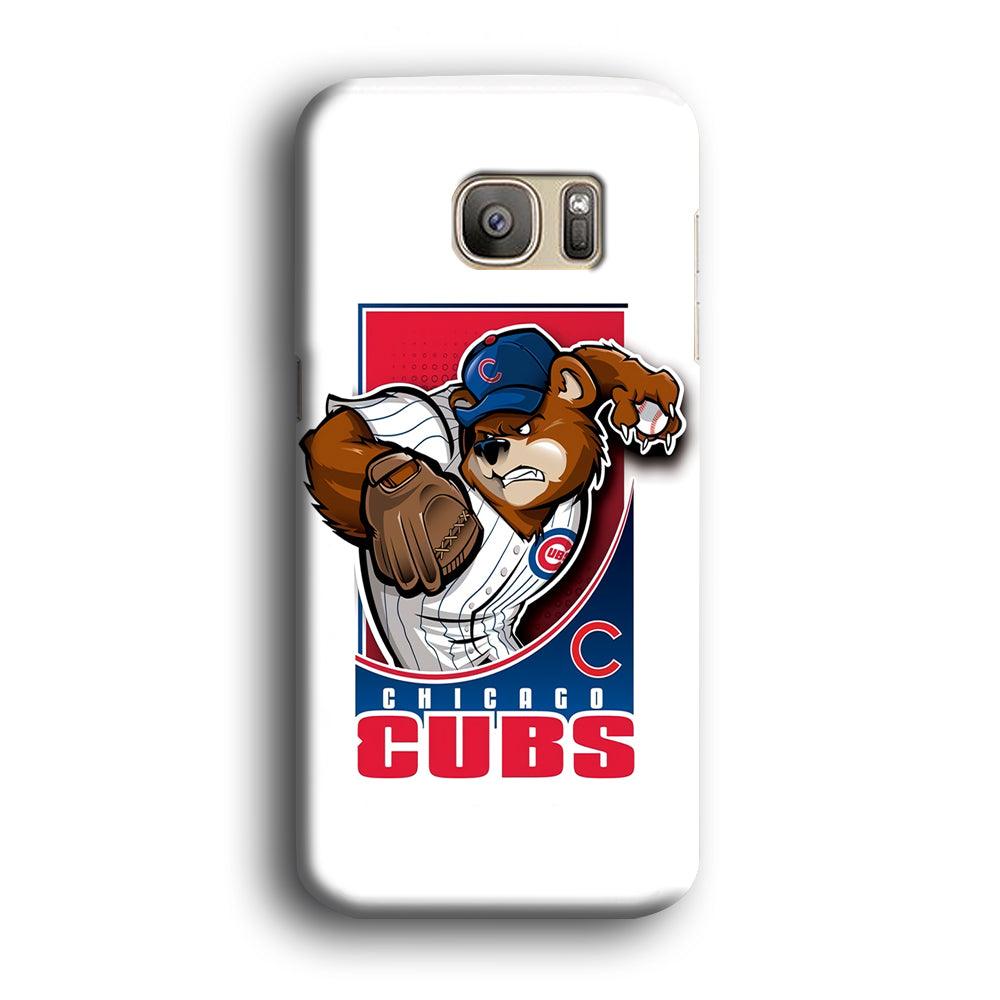 Baseball Chicago Cubs MLB 001 Samsung Galaxy S7 Edge Case-Plastic / Full Wrap (3D Case)-Xtracase