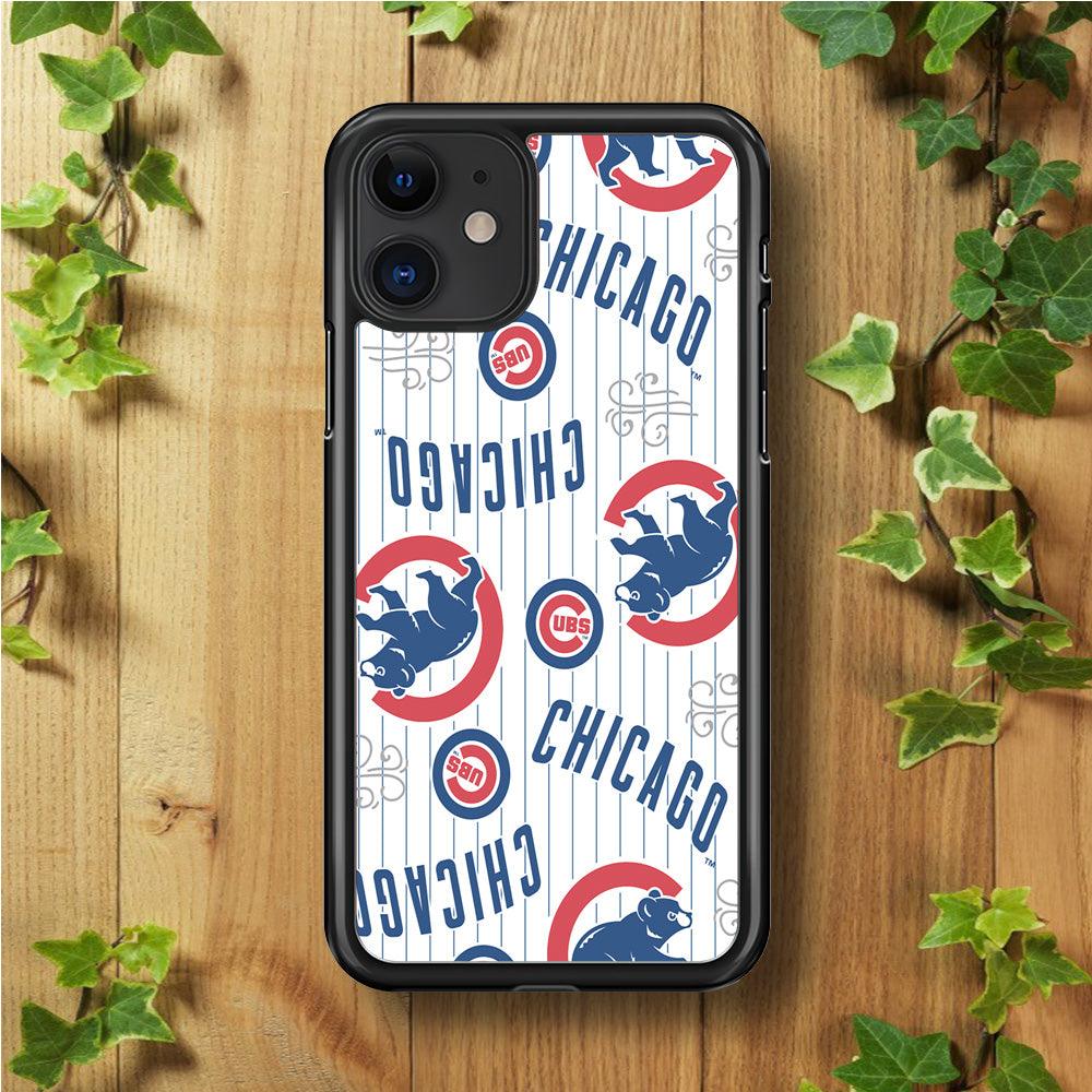 Baseball Chicago Cubs MLB 002 iPhone 11 Case-Rubber / Black (2D Case)-Xtracase