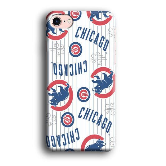 Baseball Chicago Cubs MLB 002 iPhone SE 2020 Case-Plastic / Full Wrap (3D Case)-Xtracase