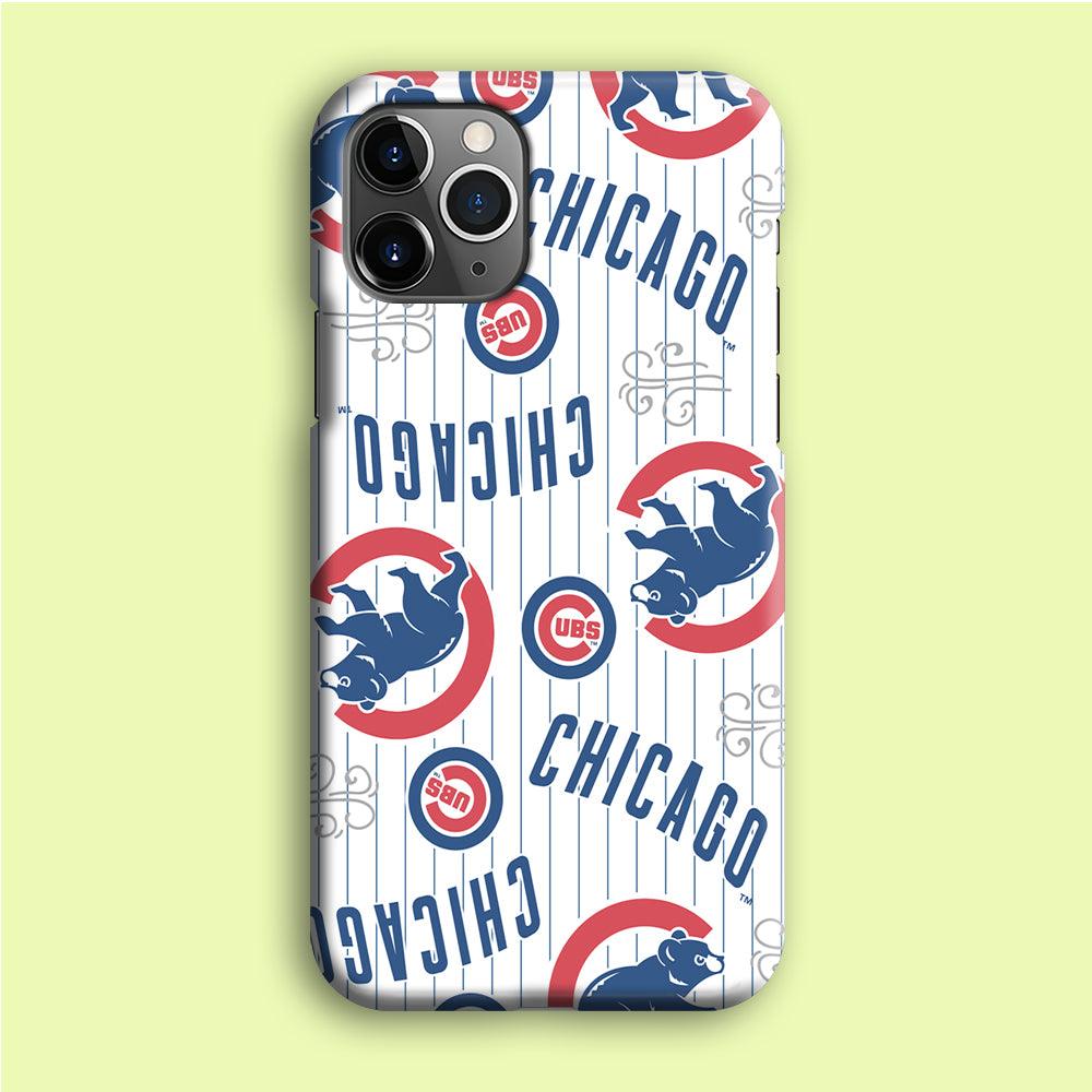 Baseball Chicago Cubs MLB 002 iPhone 12 Pro Case-Plastic / Full Wrap (3D Case)-Xtracase