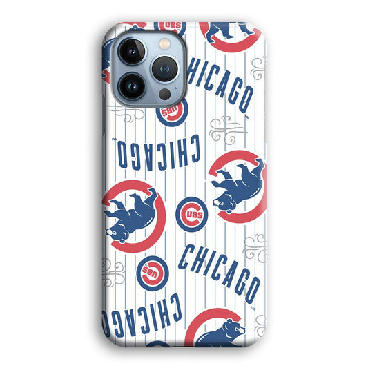 Baseball Chicago Cubs MLB 002 iPhone 13 Pro Max Case-Plastic / Full Wrap (3D Case)-Xtracase