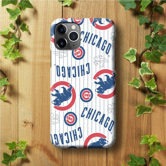 Baseball Chicago Cubs MLB 002 iPhone 11 Pro Max Case-Plastic / Full Wrap (3D Case)-Xtracase