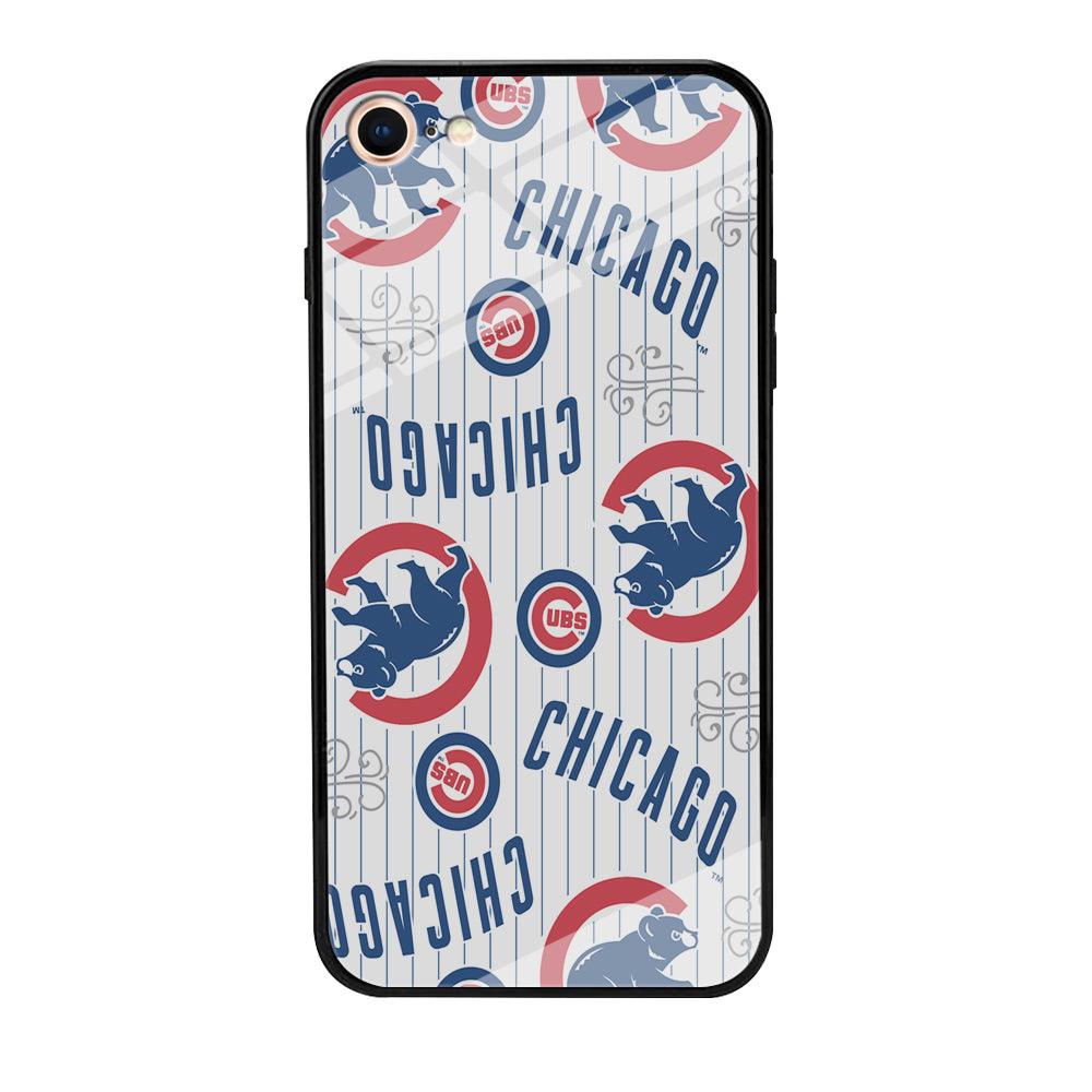 Baseball Chicago Cubs MLB 002 iPhone 8 Case-Tempered Glass Case-Xtracase